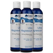 미량 미네랄 액체 이온 마그네슘 4온스 400mg | 혈압 심장 건강 차분한 기분 유지, 8 fl oz3개들이