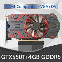새로운 그래픽 카드 GTX550TI 6GB 4GB 컴퓨터 192bit GDDR5 NVIDIA PCI-E 2.0 1050TI 게임용 비디오 듀얼 냉각 팬, 01 GTX550TI 4GB 128Bit