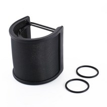 리플렉션필터전문 U 모양 더블 레이어 녹음 스튜디오 마이크 윈드 스크린 팝 필터 마스크 실드 커버 네트, 01 Black