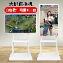 디지털간판 사이니지 게시판 광고모니터 대형스크린, 터치스크린, 55 인치 + 모바일 스탠드 (모두 흰색)