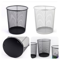 굿마켓 원형 철망 원형수납통 철제쓰레기통 스텐휴지통 오픈형휴지통, 대