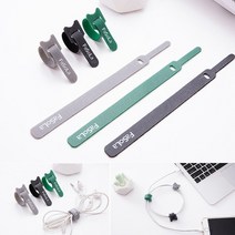 권스 가위 필요없는 벨크로 전선정리 찍찍이 15pcs 4가지 타입, T타입, 대형, 15개