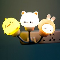 락톡마켓 귀여운 USB 리모컨 미니무드등 병아리 고양이 침실 거실, 일반USB, 토끼