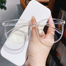 컴퓨터 안경 라운드 보호 유리 빈티지 화면 투명 프레임 전