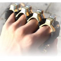 뾰족 마름모 너클 호신용 호신무기 탄소강 주먹 남성 여성 호신용품 QZN-블랙, MZN-골드(마름모실버)