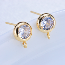 14K골드 미니원형큐빅 귀걸이만들기재료