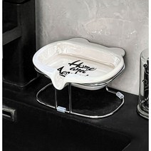 드림홈드 물빠짐 비누 받침대, 1단, 화이트