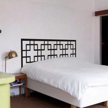 침대헤드보드 현대 헤드 보드 벽 데칼 마스터 커플 침실 비닐 아트 이동식 장식 디어 4 크기, 52x135cm, 커피