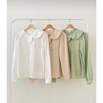 언발 카라 블라우스