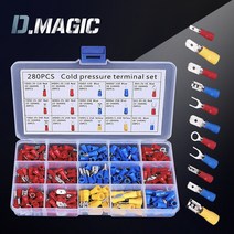 PG 터미널 압착 단자 280PCS O형 Y형 U형 커넥터 케이블 전선 연결 배선, PG단자 280PCS