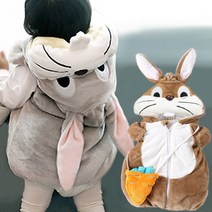 알럽베이비 두툼 토끼 유아패딩조끼 유아동 포근 동물수트 아기 방한복 남아패딩 여아 겨울점퍼 할로윈 캐릭터옷