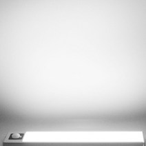 인테리어 조명 차량용 디스플래이션 주방 옷장 옷장 캐비닛 램프 초박형 충전식 모션 센서 캐비닛 알루미늄 야간 조명, 4000k, 은색 껍질, 40cm