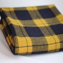 퀼트가게대폭 톡톡 단단 울 100% 모직 옐로우 체크 천 원단