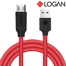 데빌 3A 마이크로5핀 USB 고속 충전 데이터 케이블 1m충전잭 갤럭시S7충전케이블 5핀케이블 핸드폰충전기선 갤럭시충전케이블 보조배터리케이블 차량용충전케이블 충전선, B377 레드블랙 100cm