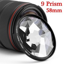 KnightX 58mm 휴대 전화 만화경 프리즘 렌즈 필터 UV CPL ND 액세서리 사진 특수 효과 For iPhone Android, 58mm 9 Prism