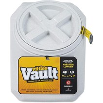 Gamma2 Vittles Vault 쌓을 수 있는 개 사료 보관 용기 최대 18 1kg(40파운드) 건조 반려동물 오프 화이트 미국 제조 미국직송, Container, 40 Pounds