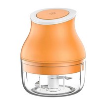 전기 마늘 쵸퍼 미니 푸드 프로세서 프레스 양파 Masher 휴대용 블렌더 커터 Mincer, 01 Orange