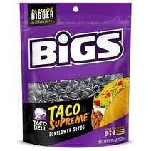 정품 BIGS 금이 간 후추 해바라기 씨앗 케토 친화적인 간식 저탄수화물 라이프스타일 151.7g(5온스) 백, Taco Bell Supreme