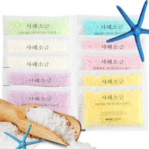 바스참 이스라엘 사해소금 입욕제 100g + 10개=1000g 라벤다 포레스트 레몬 내츄럴 민트 장미, 사해소금100g-포레스트10개