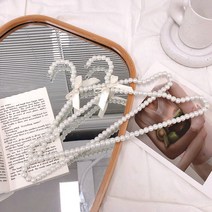 진주옷걸이40cm 논슬립 미끄럼방지 코팅 옷걸이 2개, 화이트40cm
