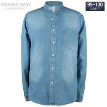95-120 빅사이즈 차이나 데님 청남방 슬림핏 셔츠- SMA4509 (6088664)
