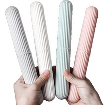 PKFARM 1+1 모던 심플 휴대용 칫솔통 슬림 칫솔케이스 칫솔 수납 보관통, 그린+그린 세트