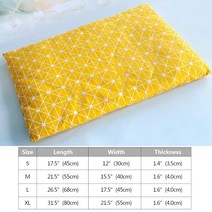 펫러그 강아지 고양이 러그겨울용 따뜻한 개 고양이 매트 패션 격자 무늬 두꺼운 침대 소형견/중형견/대형, 08 076 Yellow_04 XL