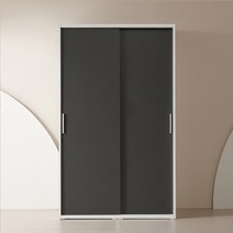 동서가구 이즈 데이브 1200 긴옷행거 슬라이딩 옷장, 화이트-그레이, 02_1200 행거 슬라이딩 옷장 IFO132