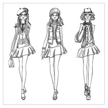 스크랩북을위한 패션 여자 클리어 스탬프 투명한 실리콘 고무 DIY 사진 앨범 장식, 분명한