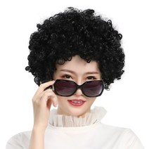 블랙 뽀글이가발 파티용 행사 폭탄머리가발