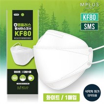 엠플러스 KF80 대형 마스크 1매입 국내산/식약처인증, 기본