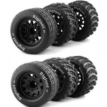 알씨 카 휠 RC CAR 바퀴 1/10 몬스터 트럭 레이싱 림 허브 타이어 자동차 트랙사스 서밋 E레보 호바오 HPI 아르마 타미야 교쇼 HSP, 4pcs L1