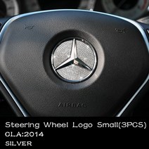 메르세데스 벤츠 액세서리 CLA 클래스 C117 AMG 블링 스티커 인테리어 부품 장식 트림 수리 크리스탈 빛나는 실버 골드 데칼 스티커 여성 남성 스티어링 휠 AC 좌석 버튼, 1Silver