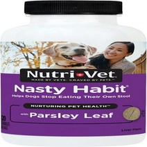 120-Count Nutri-Vet Nasty Habit Chewable Tablets for Dogs | Helps Stop Puppies and Dogs from Eating, 1
