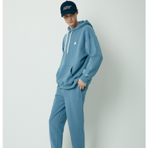 (NC수원터미널) 아키클래식 올데이 베이직 후드티셔츠 조거팬츠 세트 스틸블루 (남녀공용) 커플룩 단체 운동복