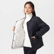 COMIRST 핫핑 여성 누빔패딩 자켓 퀼팅패딩 보들이털 안감 따뜻한 남여공용 경량패딩