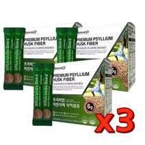 우리 (3개) 프리미엄 차전자피 식이섬유, 단품, 단품