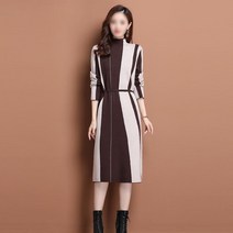 드라마 대행사 6회 이보영 고아인 옷 의상 패션 스타일 배색 니트 원피스 3컬러 W02