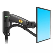 27인치모니터암 32인치 34인치 37인치 싱글 트리플 고중량 듀얼모니터암 17-27quot gas spring full motion tv wall mount lcd led 암, 검은색