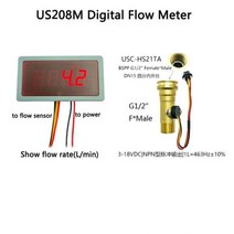 플로우메타 전자 유량계 순간 한 유량 디스플레이 수류 센서 터빈, Meter and Sensor