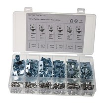 m4 m5 m6 속도 U 너트 패스너 너트 클립 자산 키트 아연 자동차 캡 부품, 180pcs