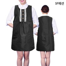 레이스 원피스 앞치마 요양원 도우미 노치원 재가센터 유니폼, M, 검정(sfae217)