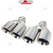 자동차 머플러 세트 듀얼 액세서리 수정 스테인레스 스틸 범용 배기 파이프 더블 팁 도요타 혼다