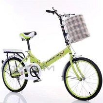 접이식 미니 프레임 자전거 경량 휴대용 서스펜션 20 인치 성인 여성용 가변 속도 초경량 학생 선물 2021, 초록