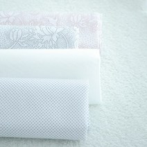 패브릭샵 대폭 얇은 미끄럼방지 원단 도트&플라워 4컬러, 그레이플라워