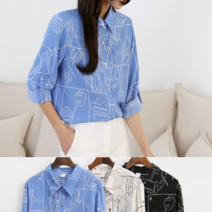 레터링 블라우스 스타일리쉬 커리어우먼 색다른스타일블라우스