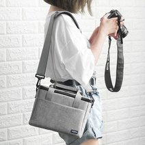 소니 후지 캐논니콘 필름 카메라 DSLR 가방 백 H001, [H001] 숄더백 - M 블랙