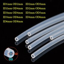 3D 프린트 1 미터 PTFE 튜브 클리어 파이프 PFA 2x4mm V5/V6 1.75mm 보우덴 압출기 J헤드 핫 엔드, [03] ID2mm OD4mm