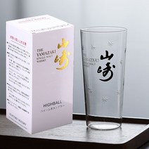 YAMAZAKI 야마자끼 로고 수제 초박형 위스키 하이볼 크리스탈 글라스 400ml용량, 블랙, 별