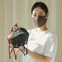 천연염색 트러블 피부 자극 없는 아토피 수제 삼베 얇은 면 천 마스크, 진갈색